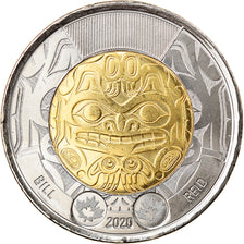 Coin, Canada, Bill Reid, 2 Dollars, 2020, MS(63), Bi-Metallic
