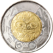 Coin, Canada, Bill Reid, 2 Dollars, 2020, MS(63), Bi-Metallic