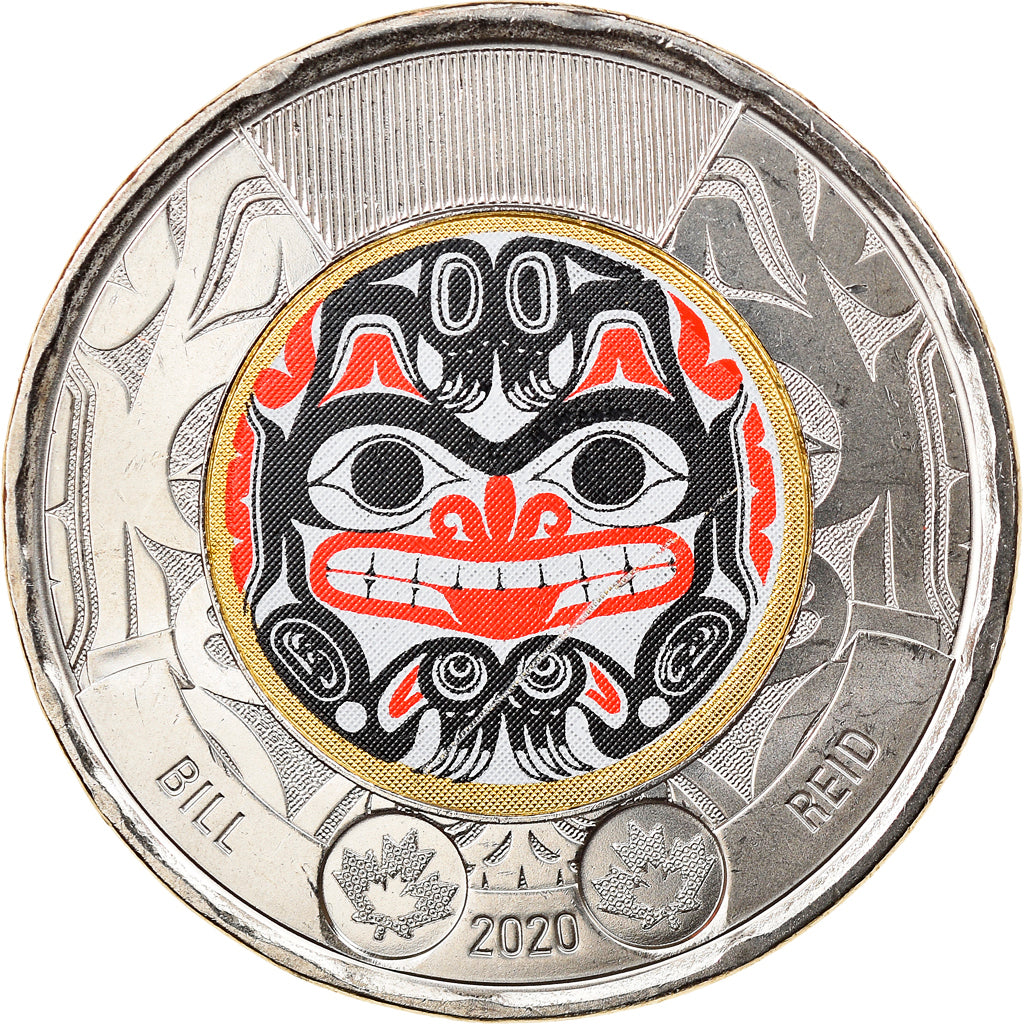 Monnaie, Canada, Bill Reid, 2 Dollars, 2020, Colorized, SPL, Bi-Metallic