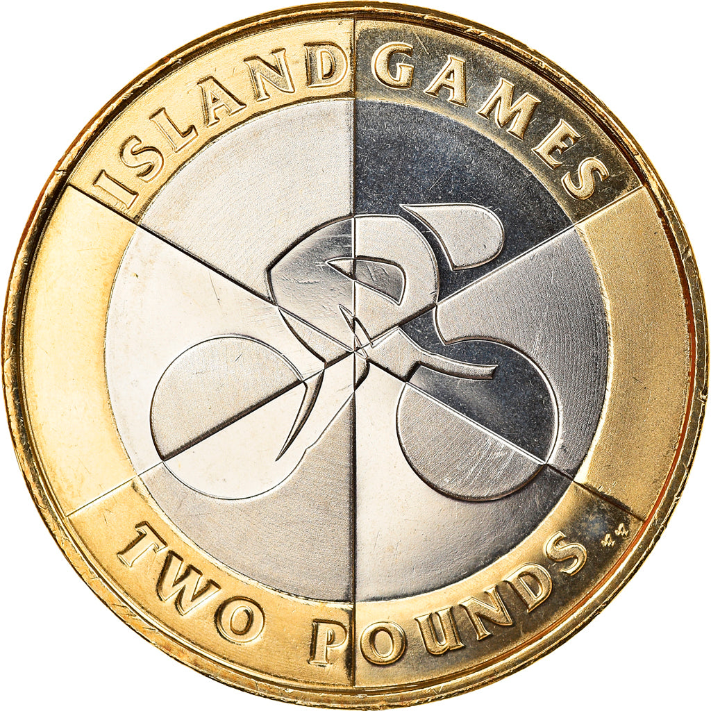 Coin, Gibraltar, Island games, 2 Dollars, 2019, MS(63), Bi-Metallic