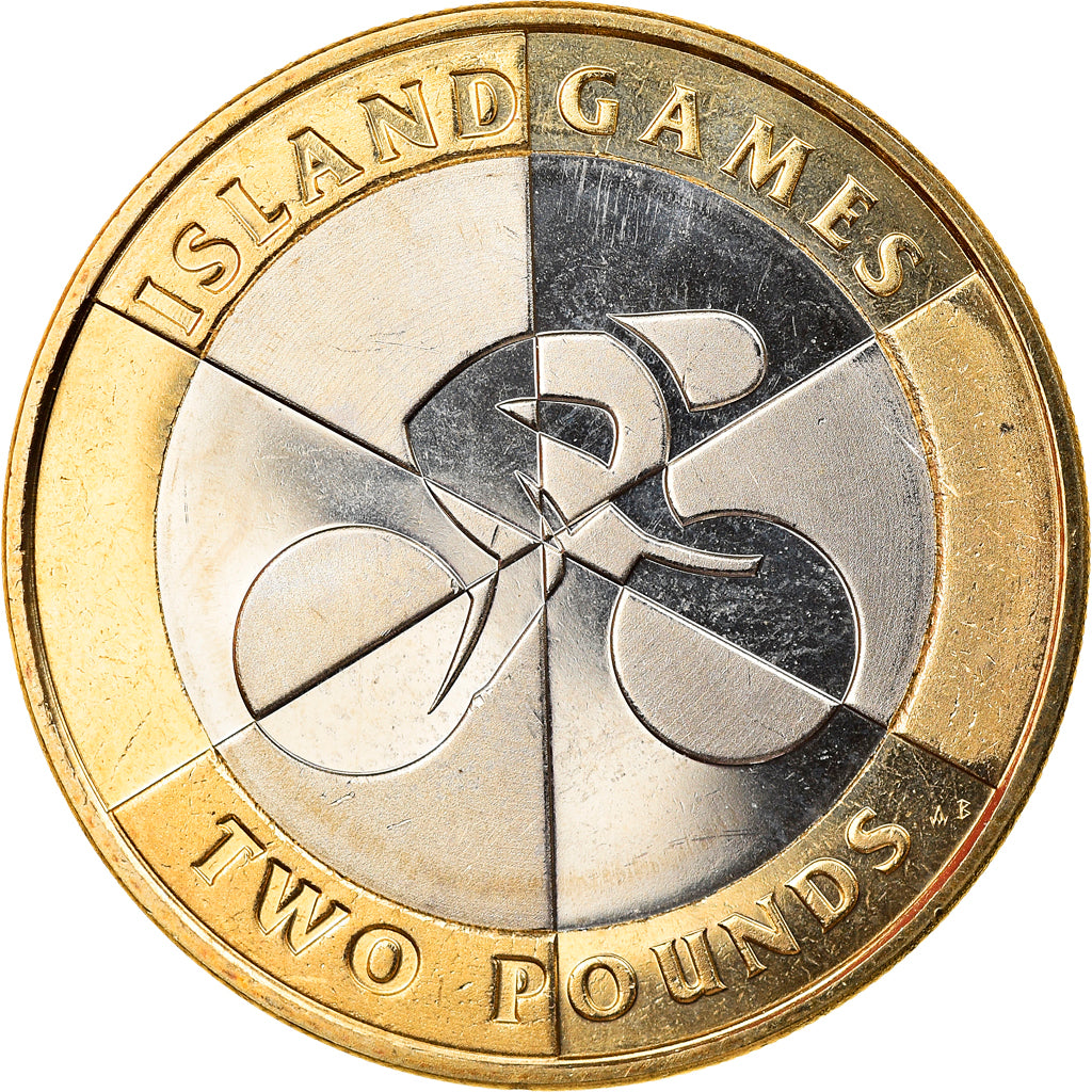 Coin, Gibraltar, Island games, 2 Dollars, 2019, MS(63), Bi-Metallic