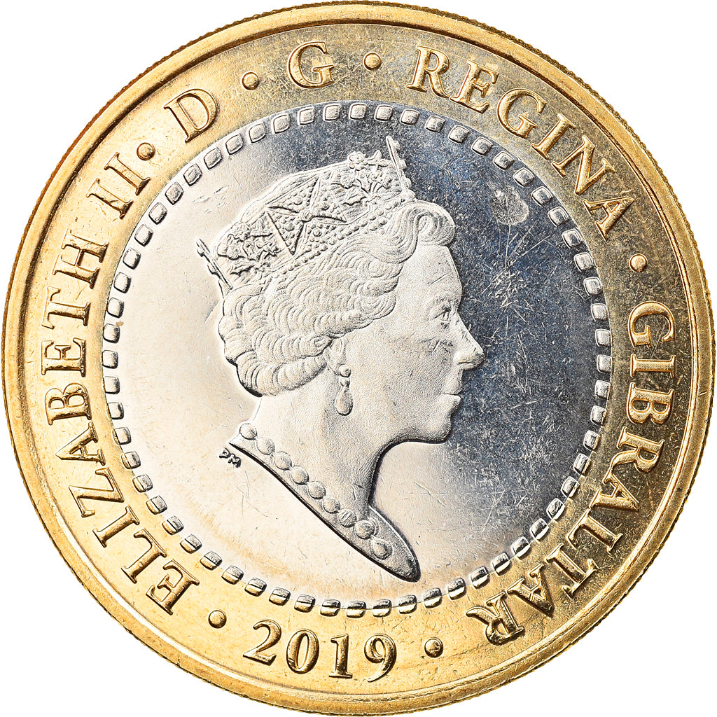 Moneta, Gibilterra, Island games, 2 Dollars, 2019, SPL, Bi-metallico