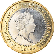 Coin, Gibraltar, Island games, 2 Dollars, 2019, MS(63), Bi-Metallic