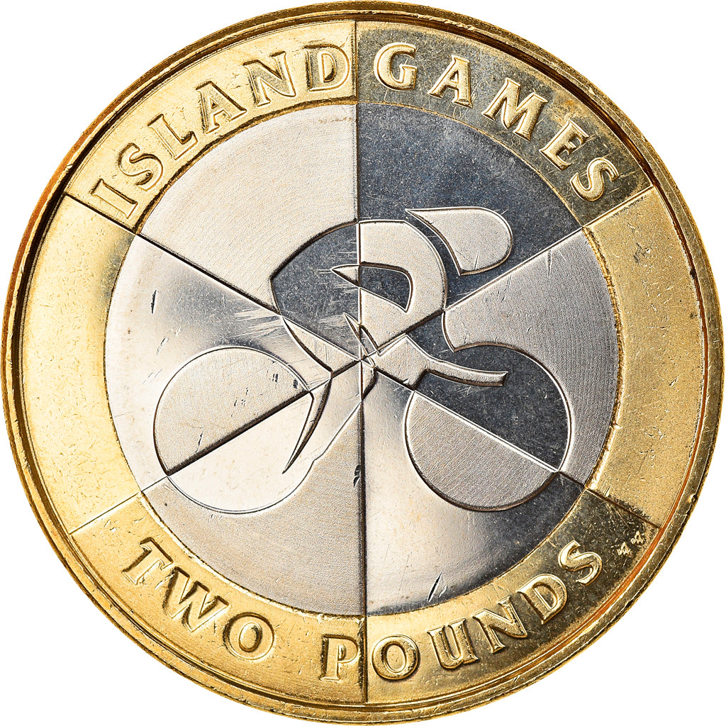 Coin, Gibraltar, Island games, 2 Dollars, 2019, MS(63), Bi-Metallic