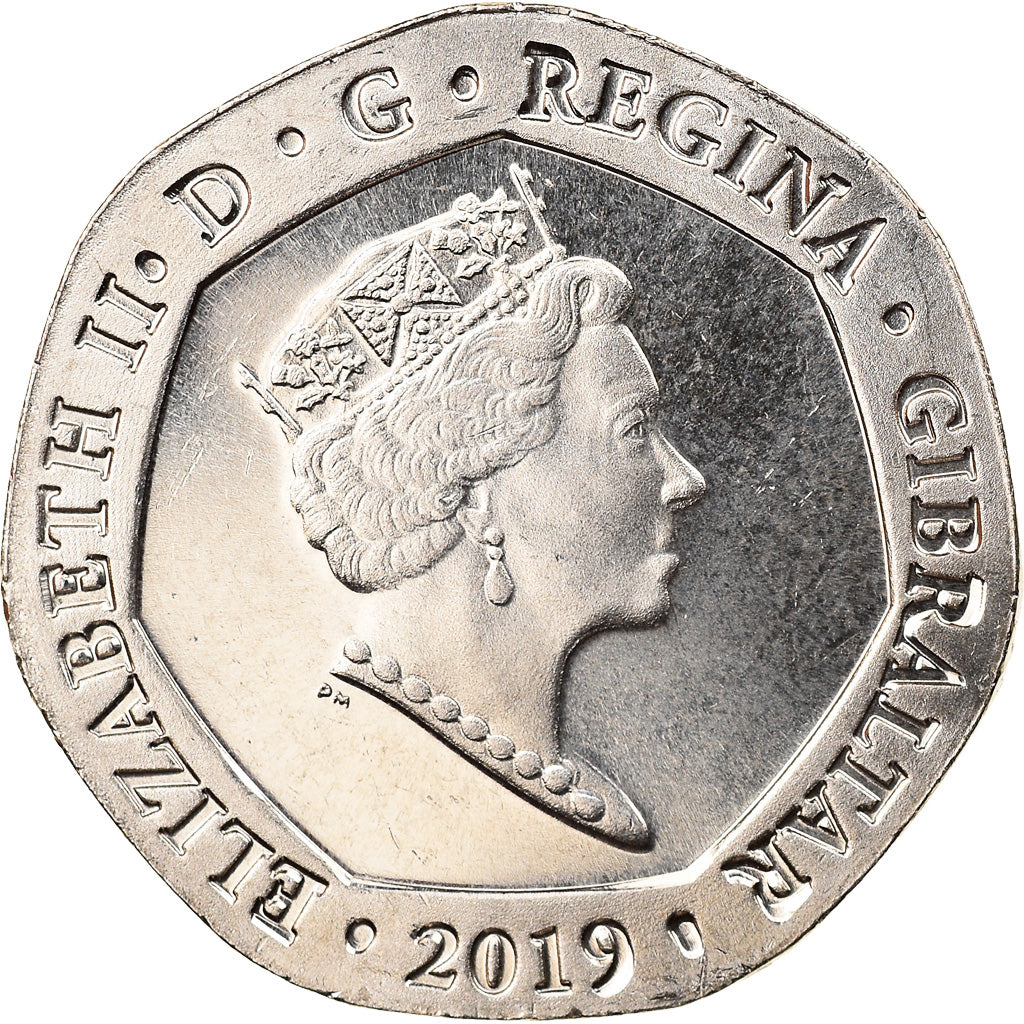 Coin, Gibraltar, Island games, 20 Pence, 2019, MS(63), Copper-nickel