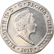 Coin, Gibraltar, Island games, 20 Pence, 2019, MS(63), Copper-nickel