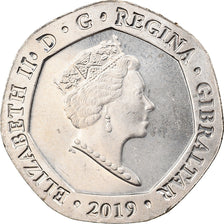 Coin, Gibraltar, Island games, 20 Pence, 2019, MS(63), Copper-nickel