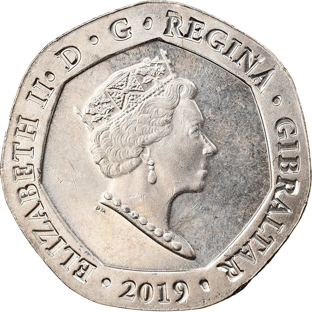 Coin, Gibraltar, Island games, 20 Pence, 2019, MS(63), Copper-nickel