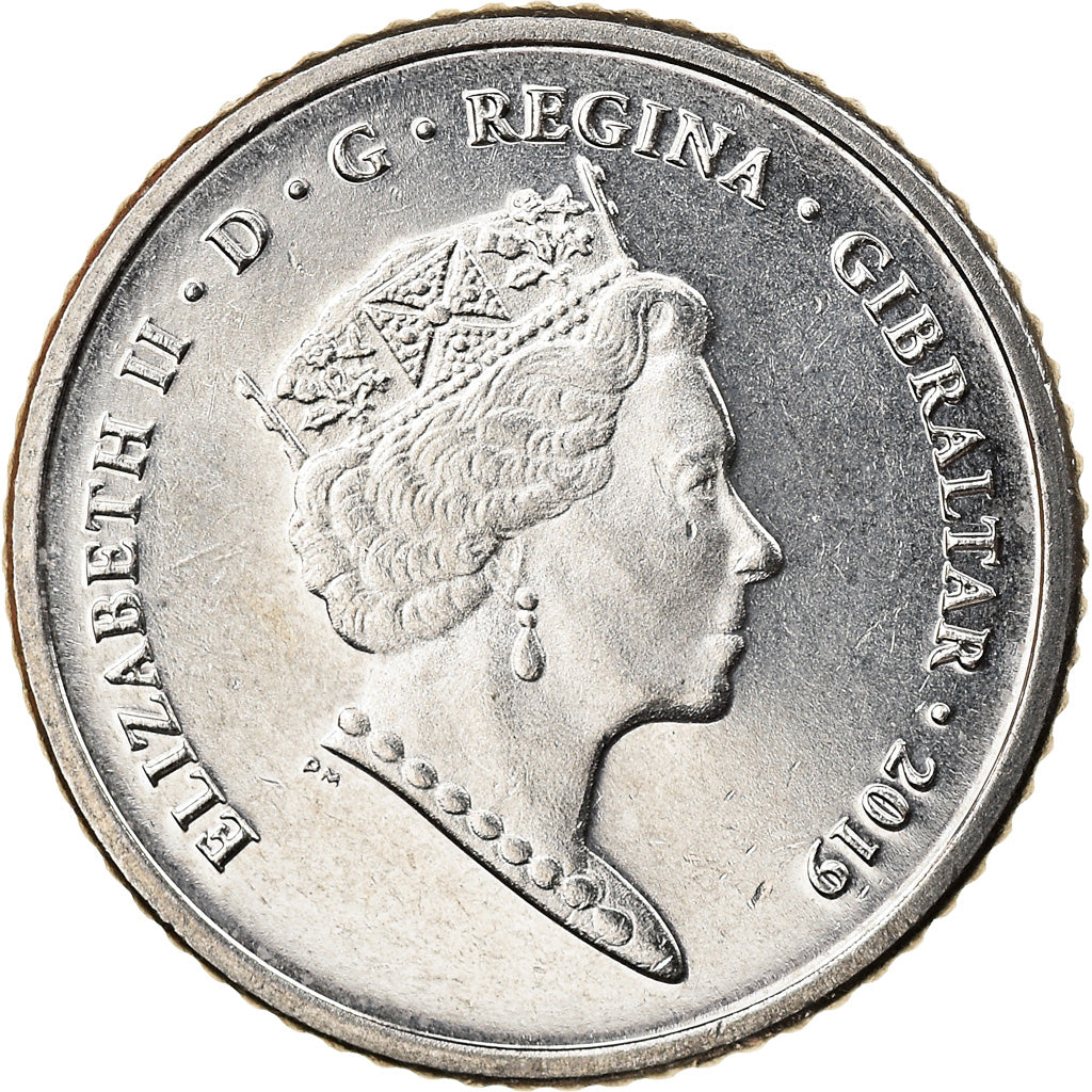 Coin, Gibraltar, Island games, 5 Pence, 2019, MS(63), Nickel plated steel