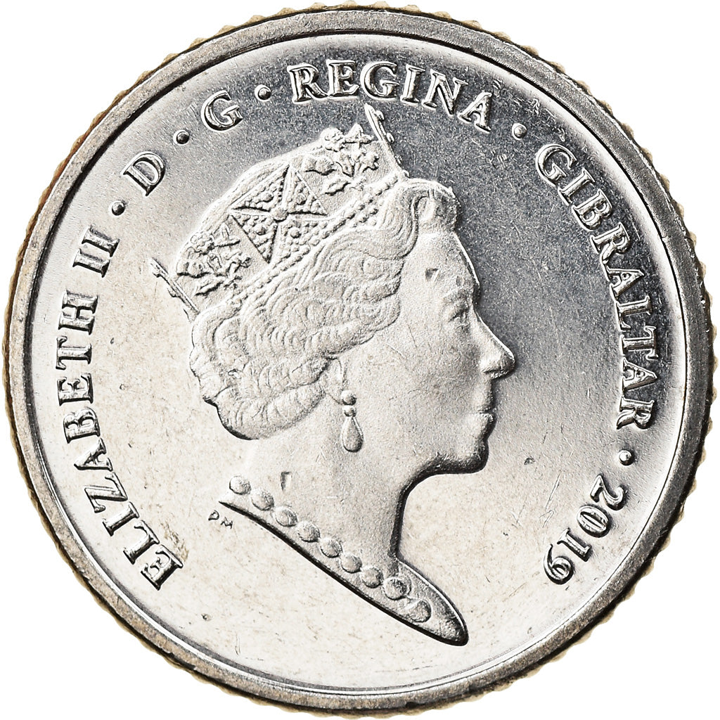 Münze, Gibraltar, Island games, 5 Pence, 2019, UNZ, Nickel plated steel