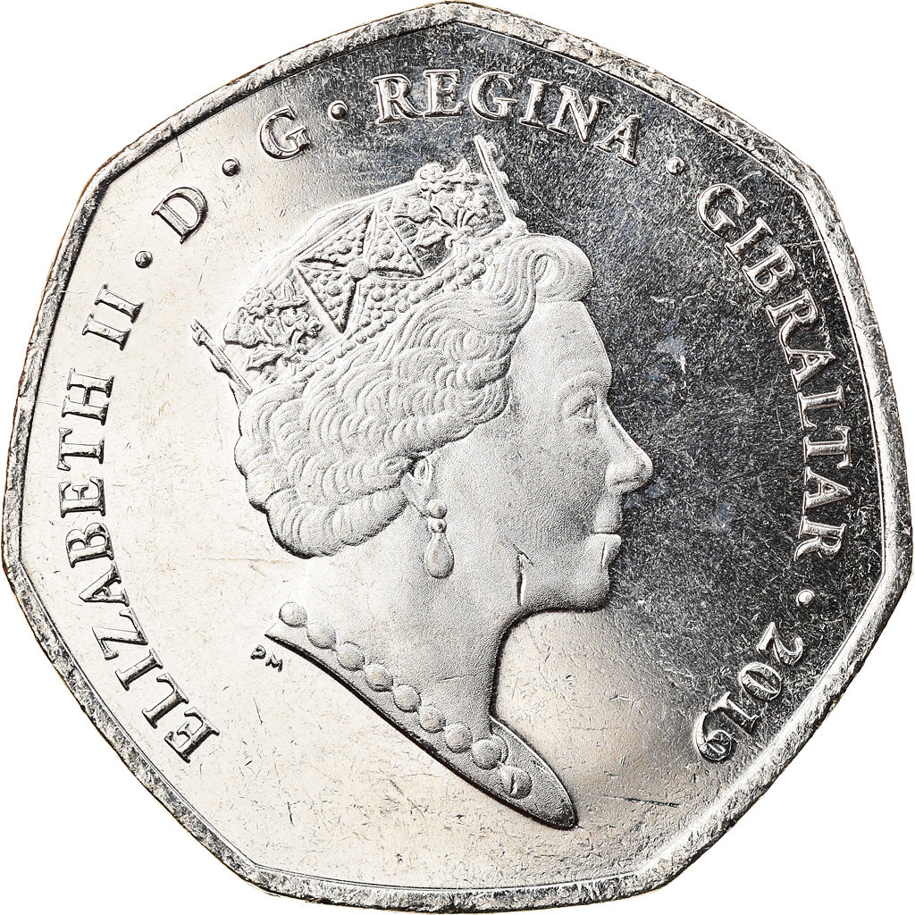 Coin, Gibraltar, Island games, 50 Pence, 2019, MS(63), Copper-nickel