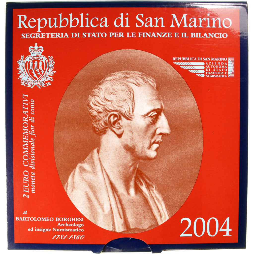 San Marino, 2 Euro, 2004, MS(65-70), Bi-Metallic