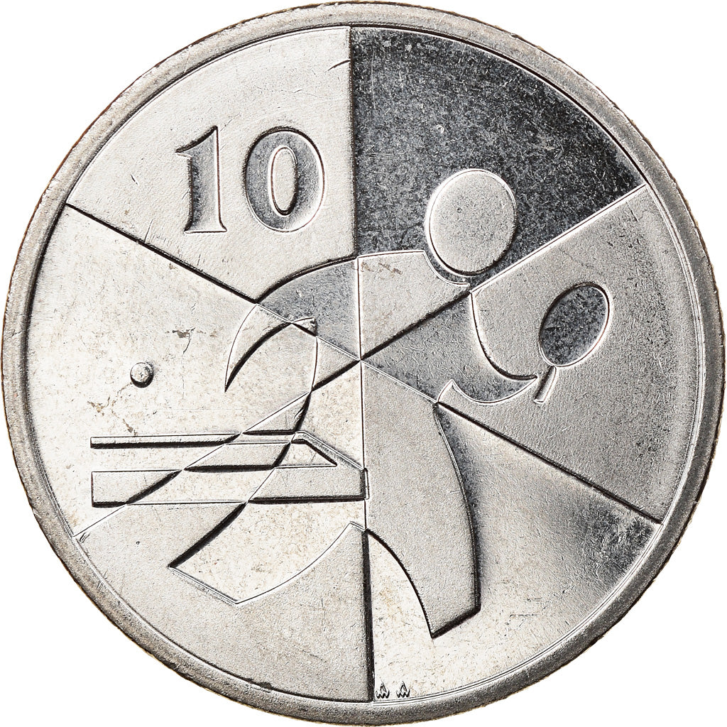 Coin, Gibraltar, Island games, 10 Pence, 2019, MS(63), Nickel plated steel