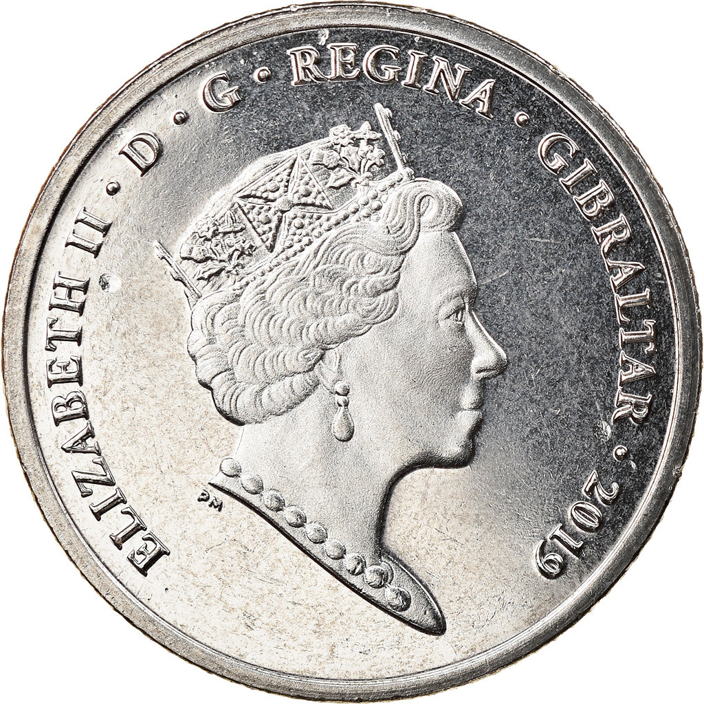 Moneta, Gibraltar, Island games, 10 Pence, 2019, MS(63), Nickel platerowany