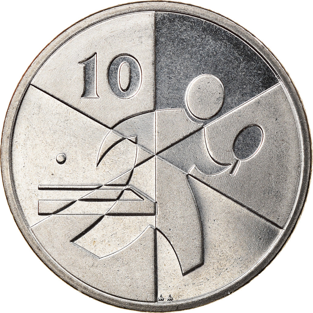 Moneda, Gibraltar, Island games, 10 Pence, 2019, SC, Níquel chapado en acero