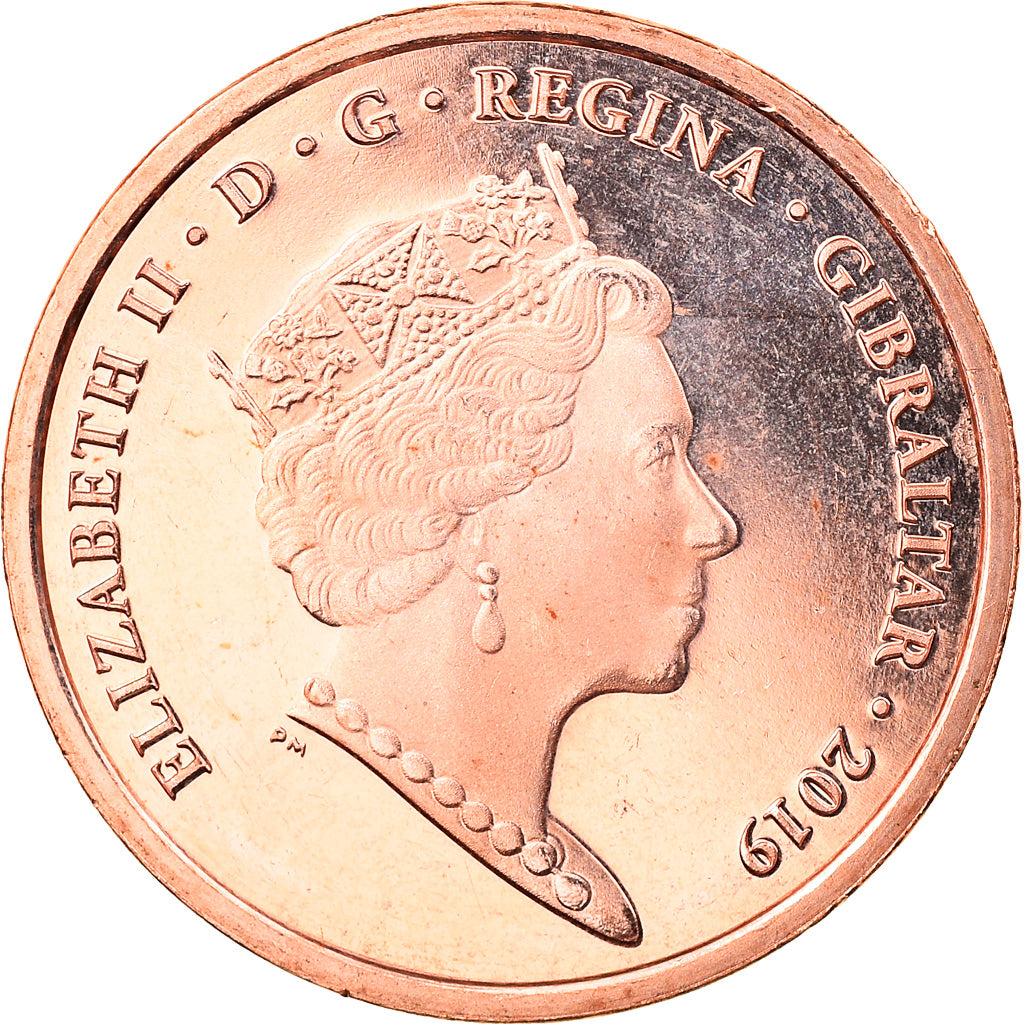 Coin, Gibraltar, Island games, Penny, 2019, MS(63), Bronze Plated Steel