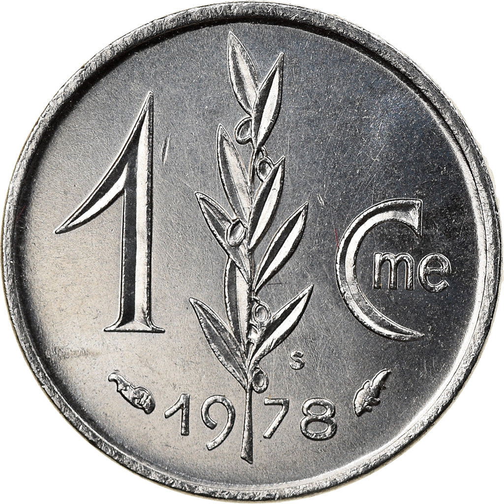 Coin, Monaco, Rainier III, Centime, 1978, MS(63), Stainless Steel, KM:155