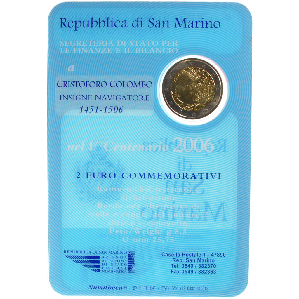 San Marino, 2 Euro, 2006, MS(65-70), 0.00