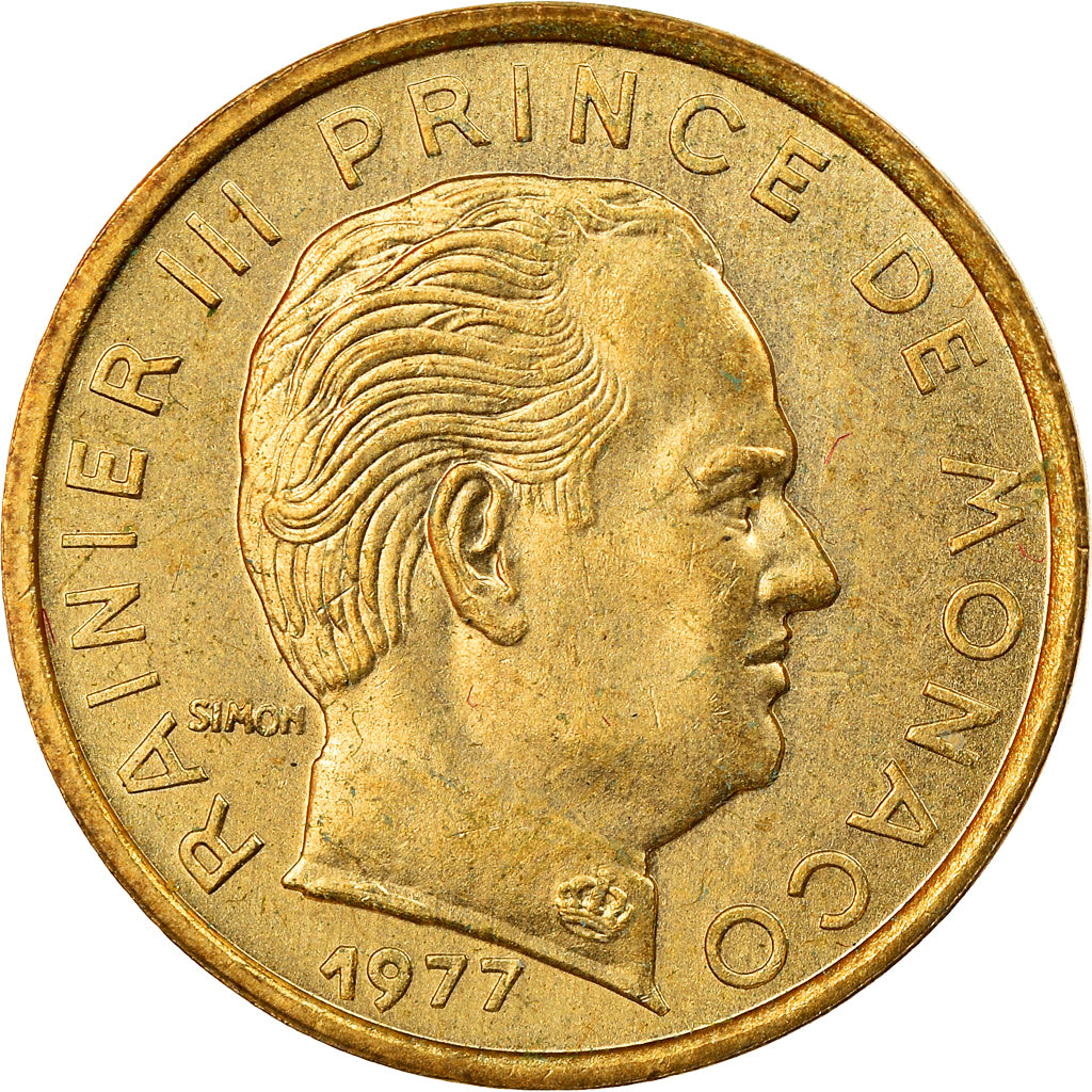 Coin, Monaco, Rainier III, 5 Centimes, 1977, AU(55-58), Aluminum-Bronze, KM:156