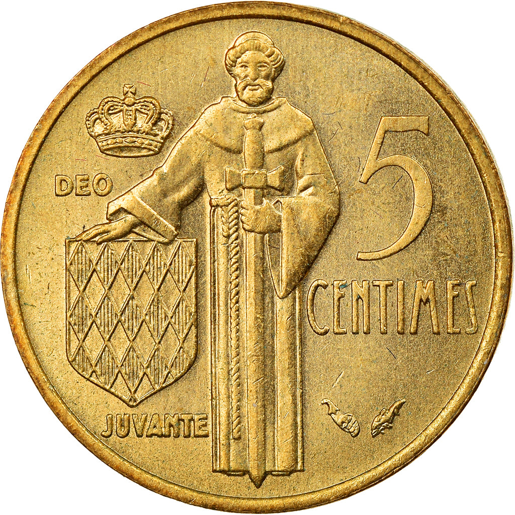 Coin, Monaco, Rainier III, 5 Centimes, 1977, AU(55-58), Aluminum-Bronze, KM:156