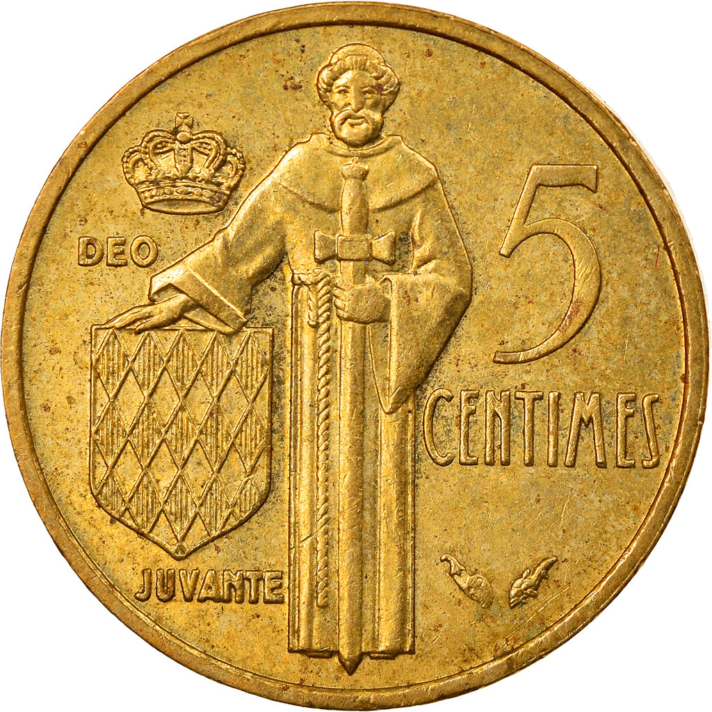 Coin, Monaco, Rainier III, 5 Centimes, 1977, AU(55-58), Aluminum-Bronze, KM:156