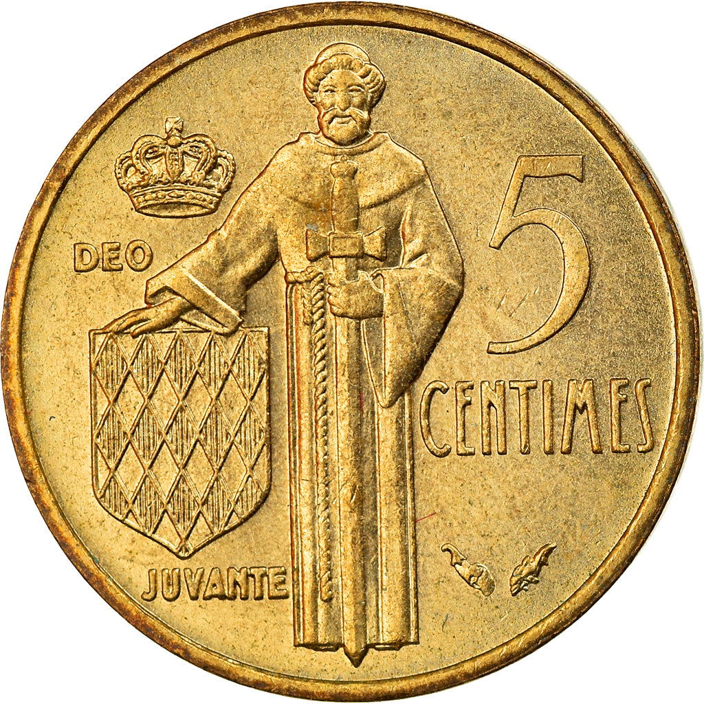 Münze, Monaco, Rainier III, 5 Centimes, 1976, VZ, Aluminum-Bronze, KM:156