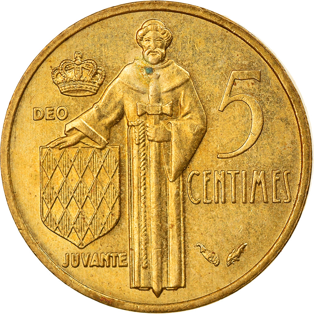 Moneta, Monaco, Rainier III, 5 Centimes, 1976, SPL-, Alluminio-bronzo, KM:156