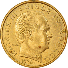 Moneta, Monaco, Rainier III, 5 Centimes, 1976, AU(55-58), Aluminium-Brąz
