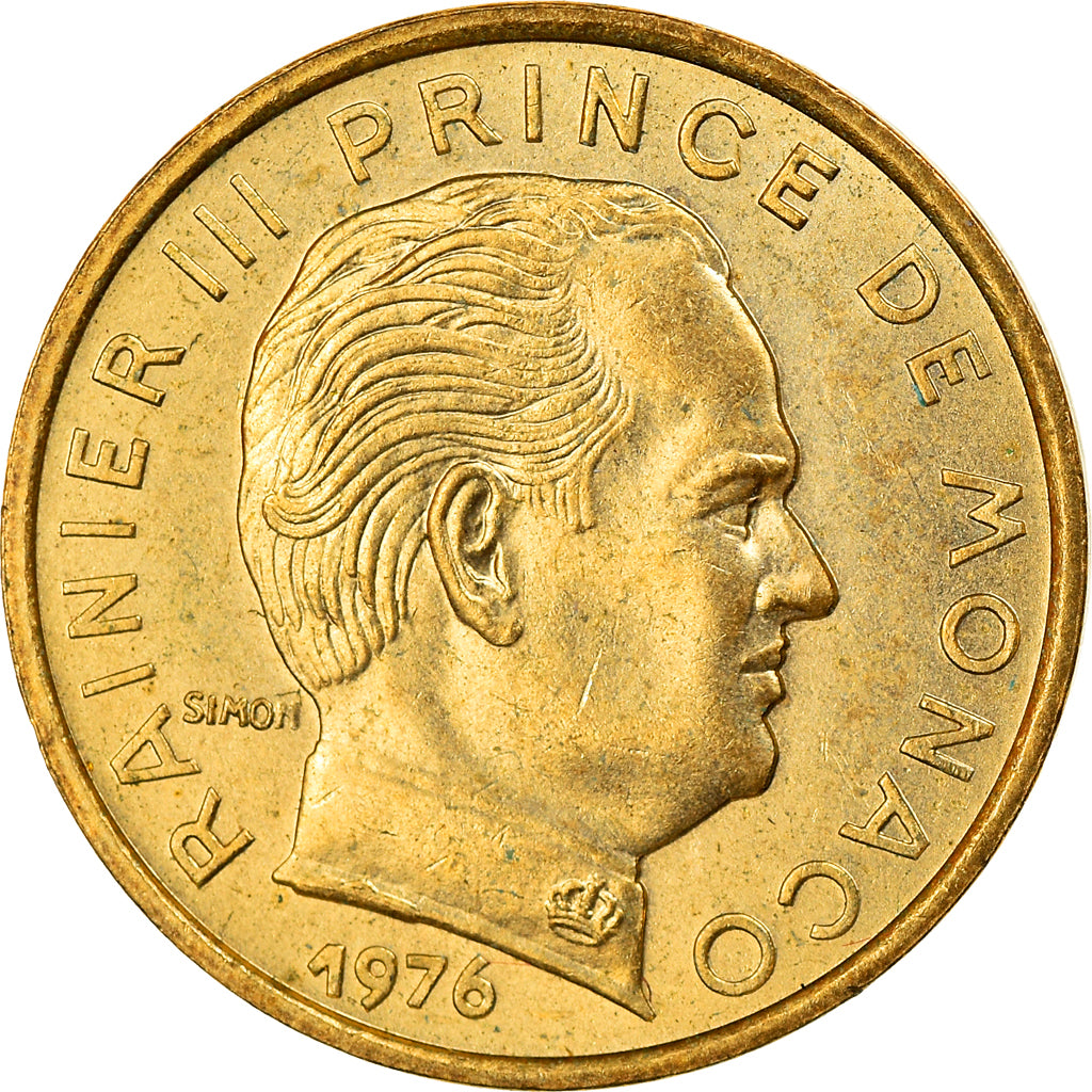 Coin, Monaco, Rainier III, 5 Centimes, 1976, AU(55-58), Aluminum-Bronze, KM:156