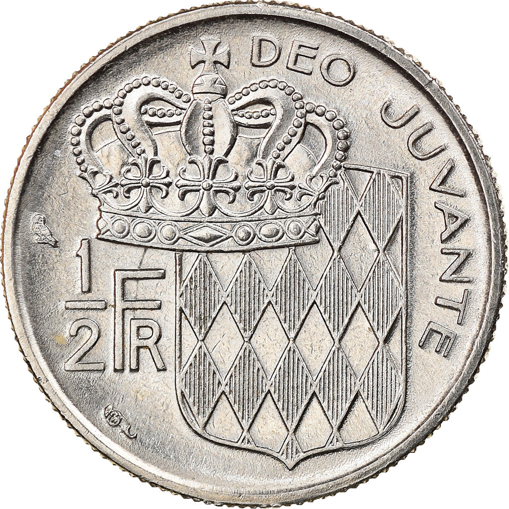 Münze, Monaco, Rainier III, 1/2 Franc, 1968, VZ, Nickel, KM:145, Gadoury:MC 149