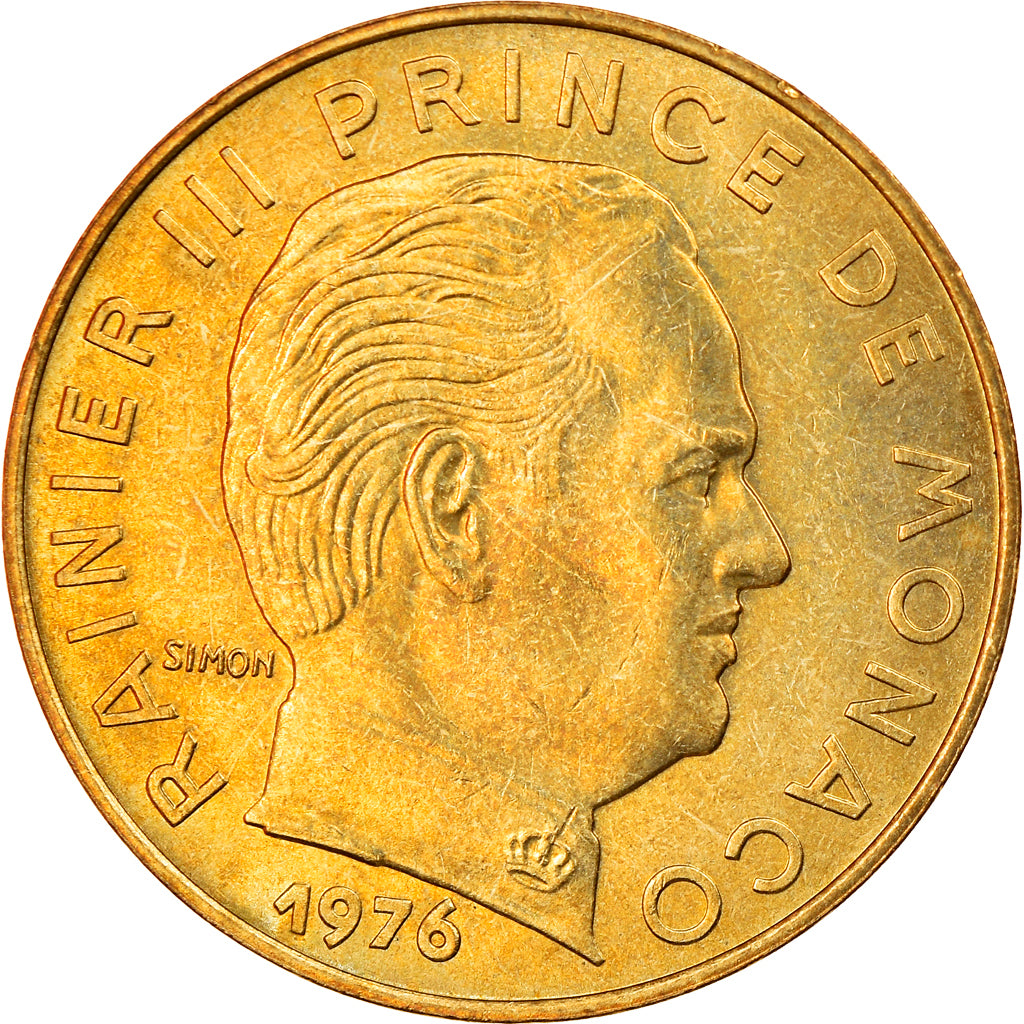 Coin, Monaco, Rainier III, 20 Centimes, 1976, MS(63), Aluminum-Bronze, KM:143
