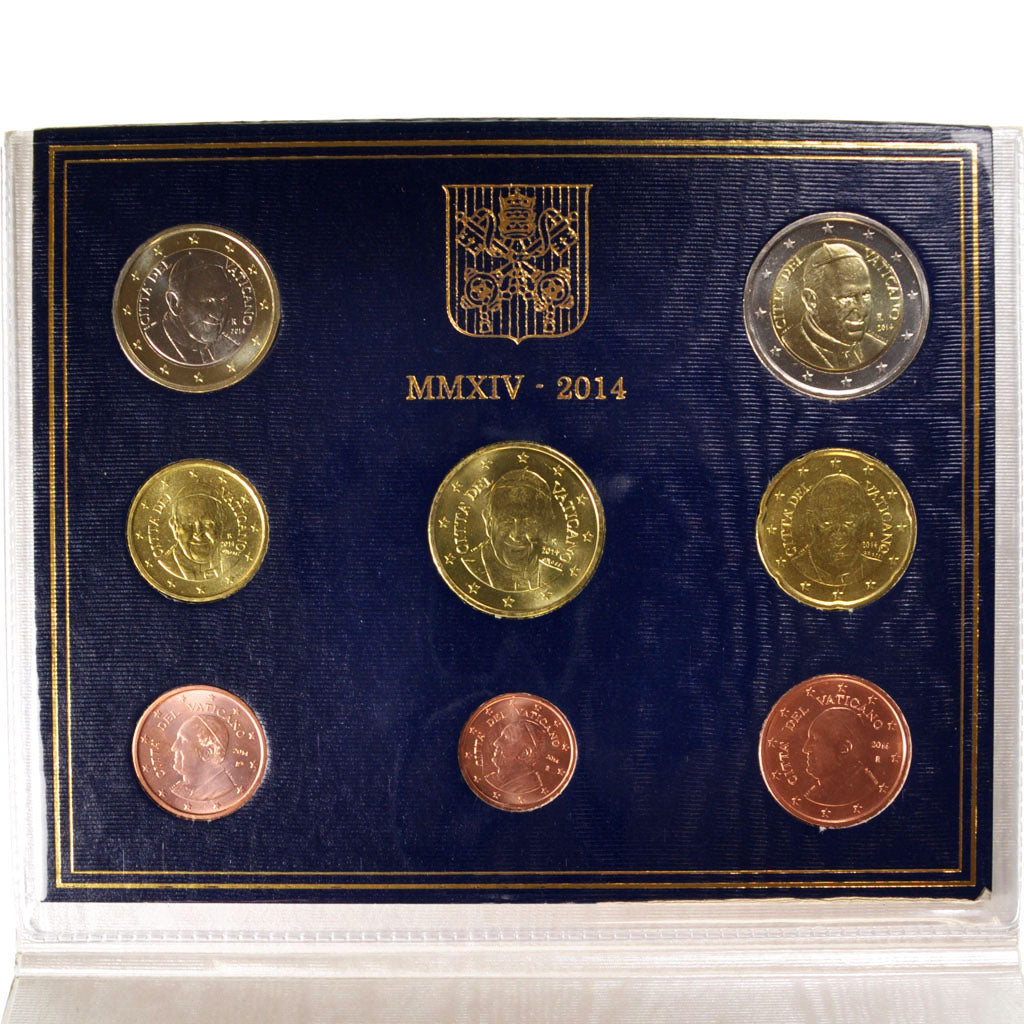 Vatican, 1 Cent to 2 Euro, 2014, MS(65-70), 0.00