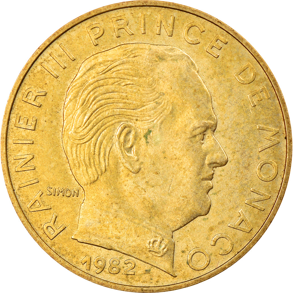 Coin, Monaco, Rainier III, 20 Centimes, 1982, AU(55-58), Aluminum-Bronze