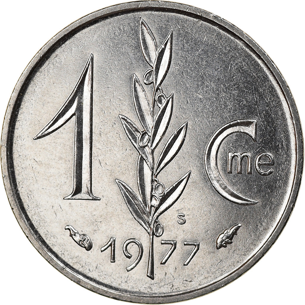 Münze, Monaco, Rainier III, Centime, 1977, UNZ, Stainless Steel, KM:155
