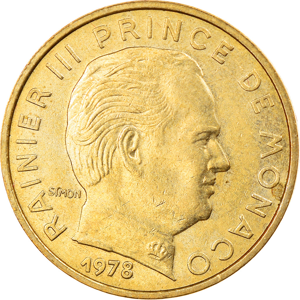 Coin, Monaco, Rainier III, 10 Centimes, 1978, AU(55-58), Aluminum-Bronze