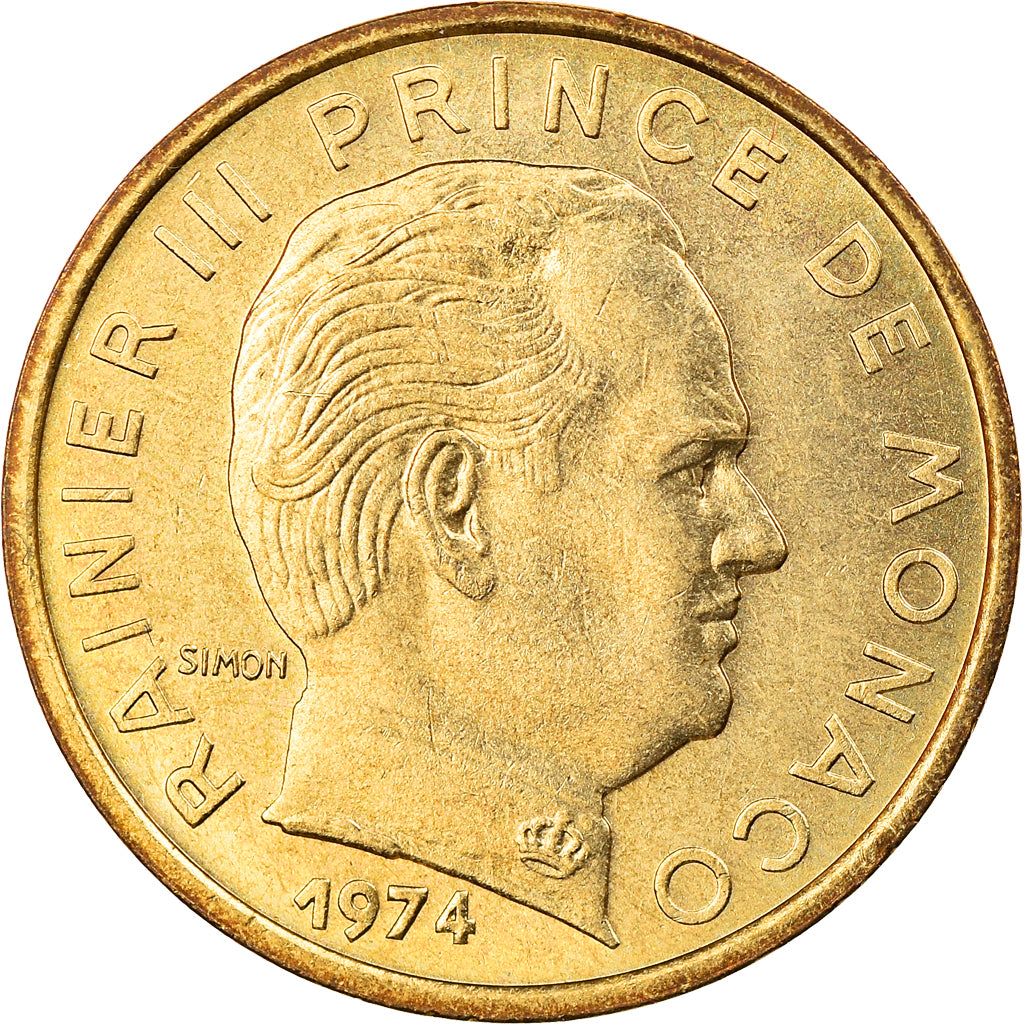 Monnaie, Monaco, Rainier III, 10 Centimes, 1974, SUP, Aluminum-Bronze