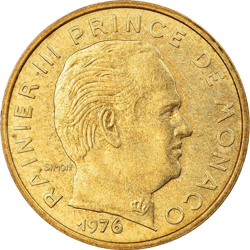 Coin, Monaco, Rainier III, 10 Centimes, 1974, AU(55-58), Aluminum-Bronze