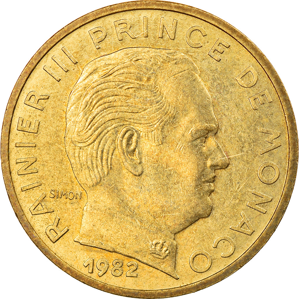 Münze, Monaco, Rainier III, 10 Centimes, 1982, VZ, Aluminum-Bronze, KM:142