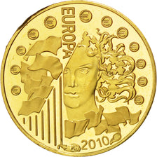 France, 5 Euros, 2010, MS(65-70), Gold, 0.50