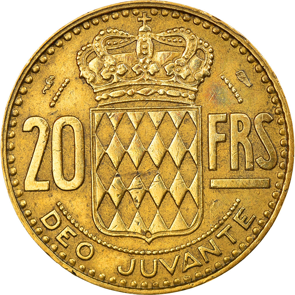 Moneta, Monaco, Rainier III, 20 Francs, Vingt, 1950, SPL-, Alluminio-bronzo