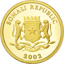 SOMALIA, 50 Shillings, 2002, KM #161, MS(65-70), Gold, 13.88, 1.20