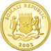 SOMALIA, 50 Shillings, 2002, KM #161, MS(65-70), Gold, 13.88, 1.20