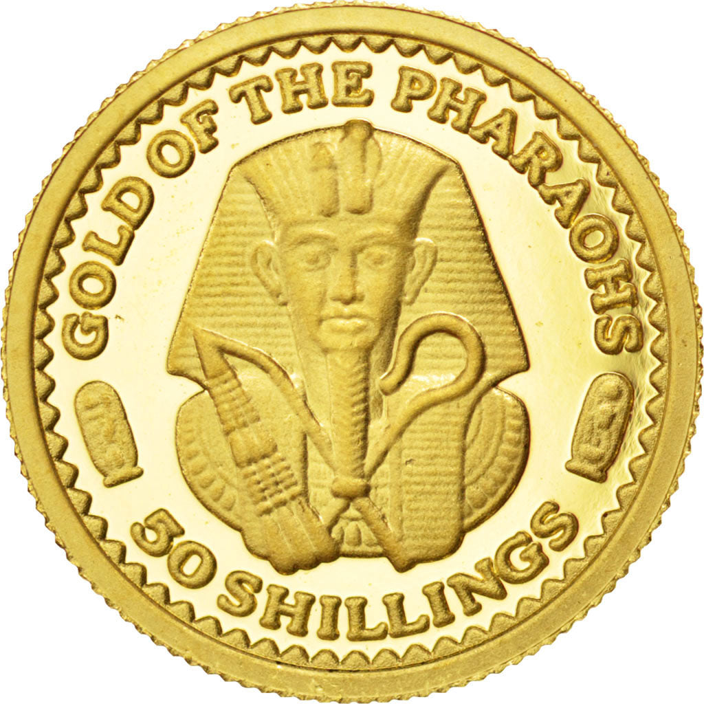 SOMALIA, 50 Shillings, 2002, KM #161, MS(65-70), Gold, 13.88, 1.20