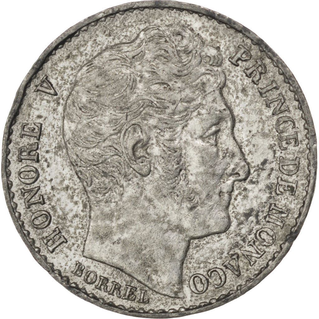 Moneta, Monaco, 1/4 Franc, AU(55-58), Cyna