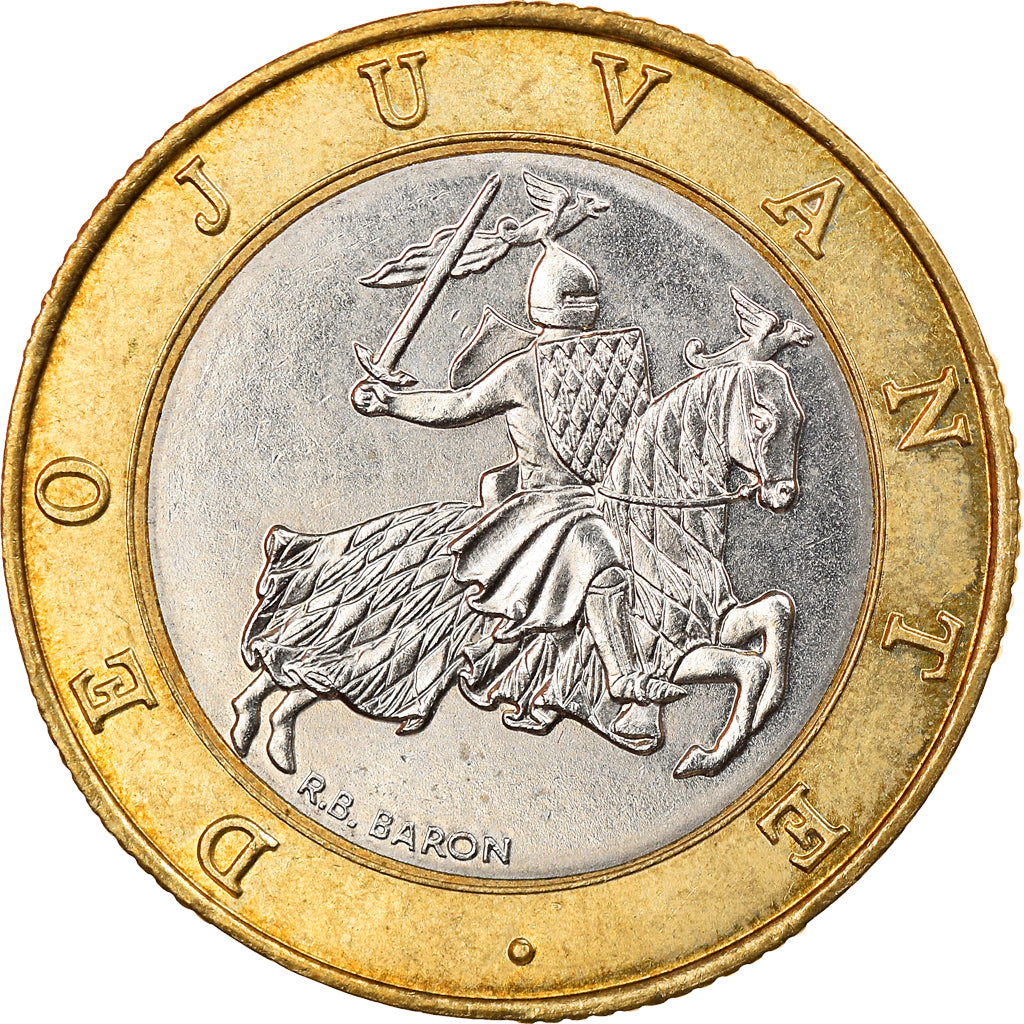 Münze, Monaco, Rainier III, 10 Francs, 1989, VZ, Bi-Metallic, KM:163
