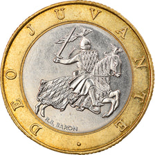 Münze, Monaco, Rainier III, 10 Francs, 1989, VZ, Bi-Metallic, KM:163