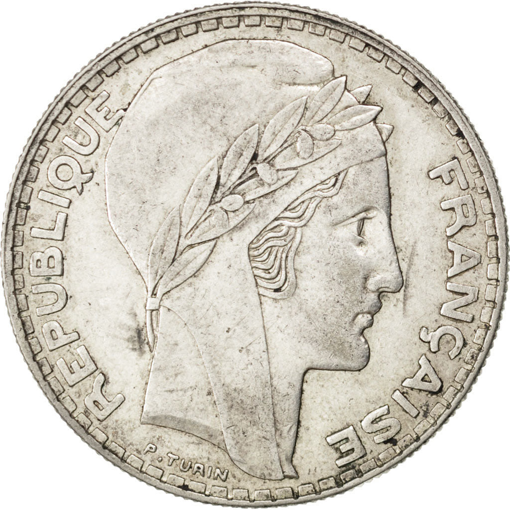 FRANCE, 20 Francs, 1936, KM #879, EF(40-45), Silver, Gadoury #852, 19.93