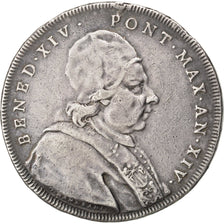 Coin, ITALIAN STATES, PAPAL STATES, Benedict XIV, Scudo, 1753, EF(40-45)
