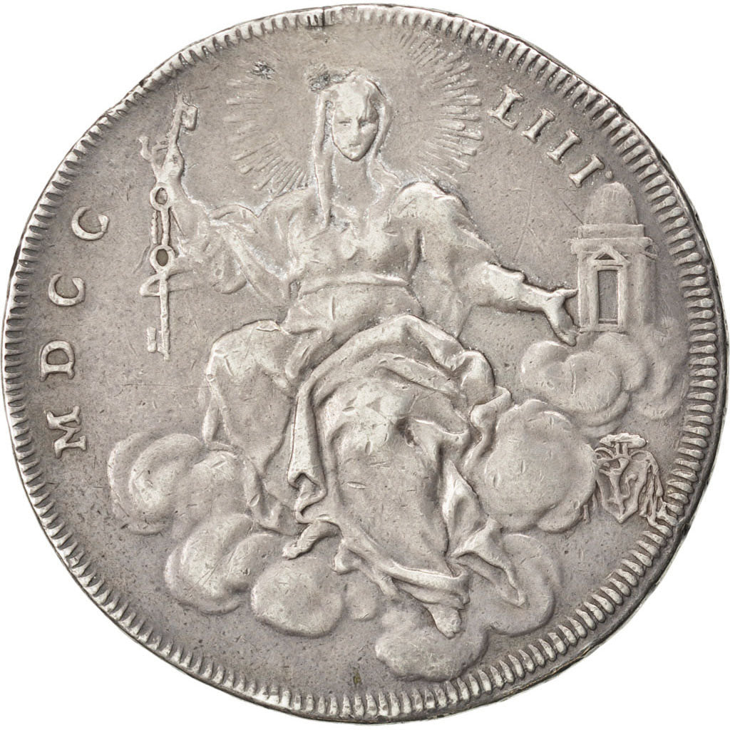 Coin, ITALIAN STATES, PAPAL STATES, Benedict XIV, Scudo, 1753, EF(40-45)