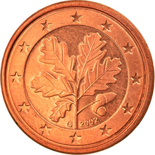 République fédérale allemande, Euro Cent, 2002, Karlsruhe, FDC, Copper Plated